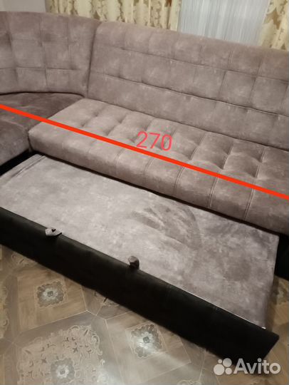 Диван угловой с креслом и пуфиком новый