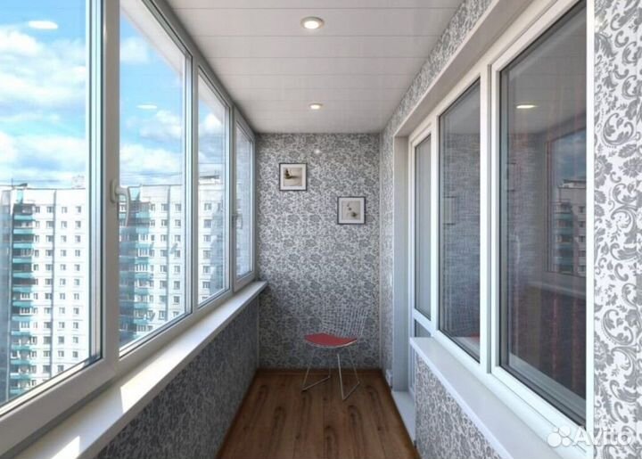 Остекление балконов и лоджий в рассрочку M4704