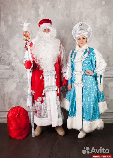 Костюм деда мороза и снегурочки оптом/розница