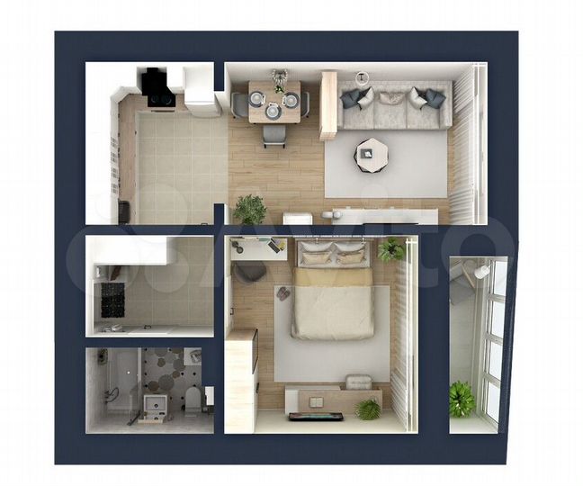 1-к. квартира, 50,7 м², 3/18 эт.