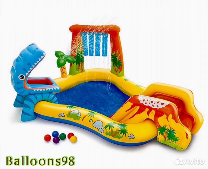 Детский бассейн с горкой