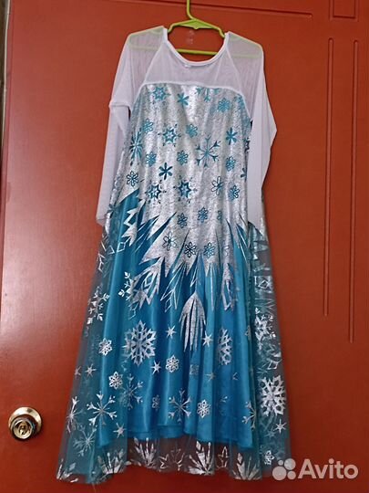 Платье холодное сердце Эльза рост 130 на 7-8 лет