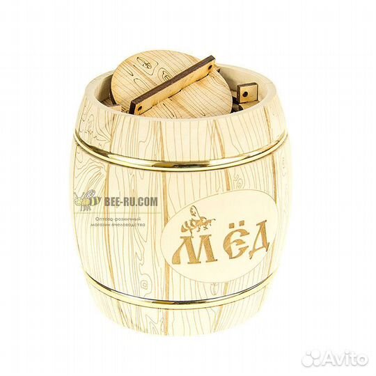 Бочка медовая из липы Бондарь (светлая) 1 кг