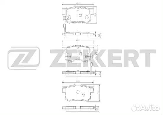 Колодки тормозные задние дисковые 88*47 (см VIN)