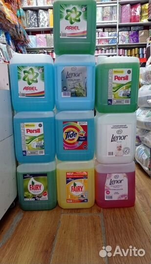 Гели Persil, Ariel, Fairy, Tide, Lenor 5л розн/опт
