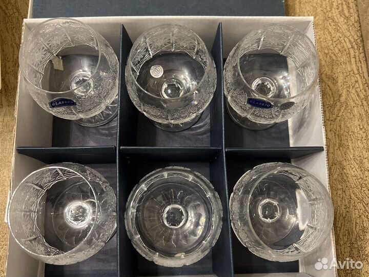 Бокалы для бренди 250мл хрусталь чехия