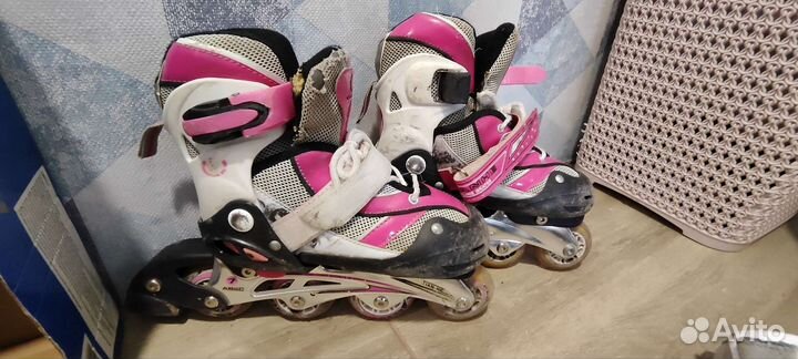 Роликовые коньки детские раздвижные с защитой