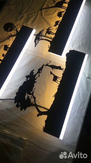 Светильник с животными, детский ночник