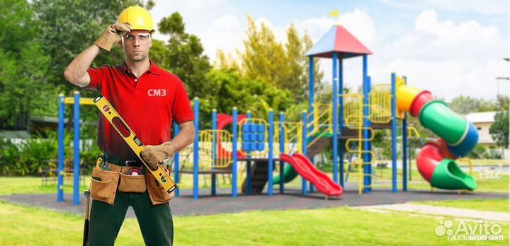 Монтаж маф детских спортивных площадок