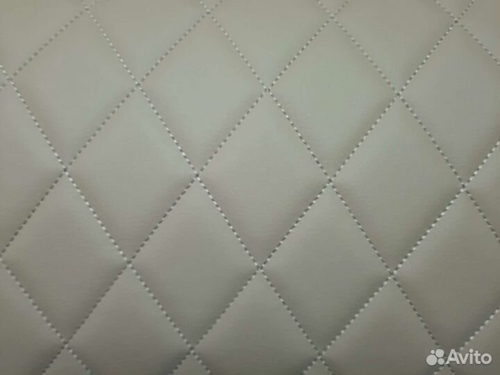 Экокожа стеганная бежевая ромб