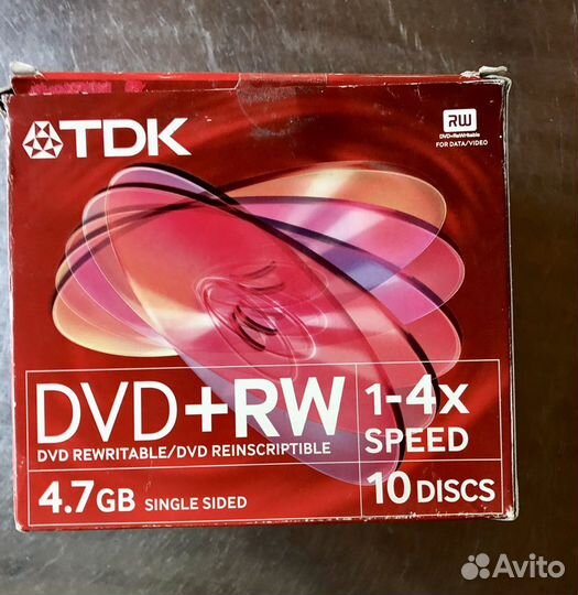 8 штук диск (болванка) DVD+RW 1-4x speed 4,7 GB
