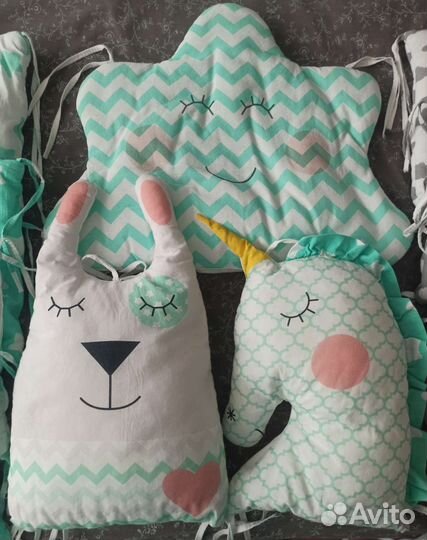 Бортики подушки в детскую кроватку