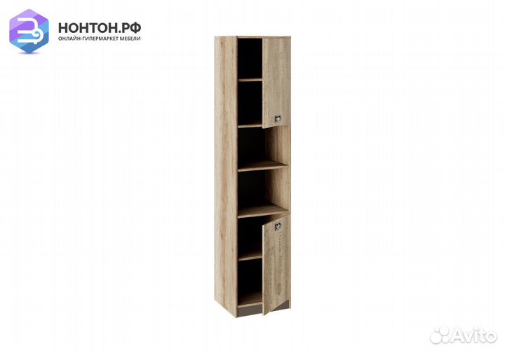 Стеллаж Пилигрим дуб каньон светлый / фон серый