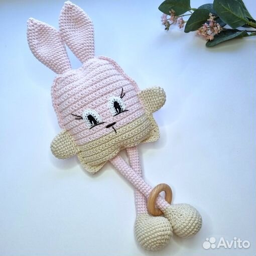 Зайка тянучка для малышей