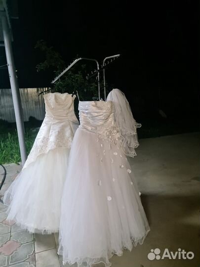 Свадебное платье 46 48 бу
