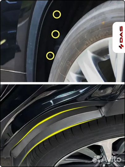 Подкрылки для задних колёс Toyota Highlander / Тойота Хайлендер 2021-2025 г.в