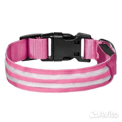 Tappi амуниция Светодиодный ошейник Конти розовый