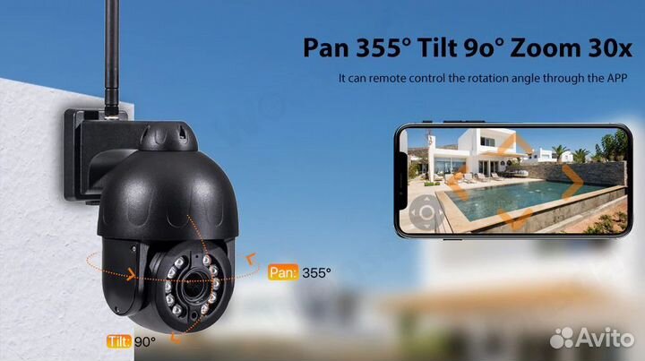 Уличная IP видеокамера 4G, Hism 5Mpx, 4.7-94 мм