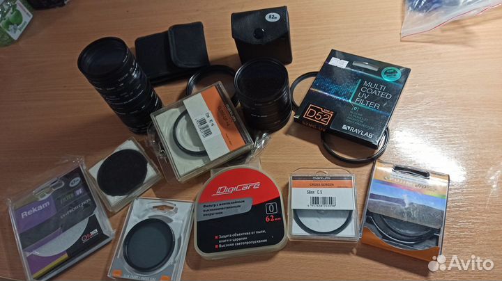 Фильтры 52мм 58 62 67 72 77 UV CPL