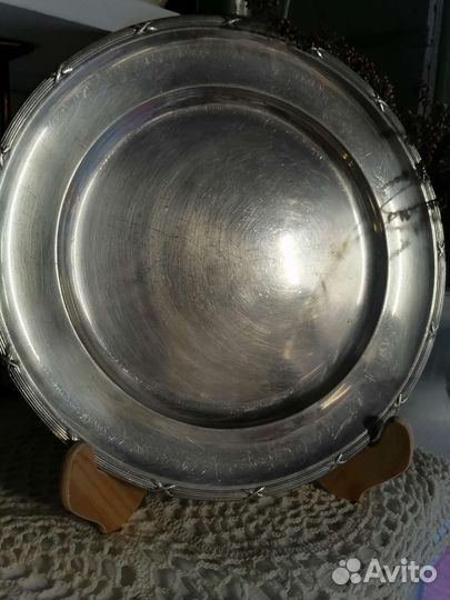 Блюдо, серебрение, винтаж, Европа