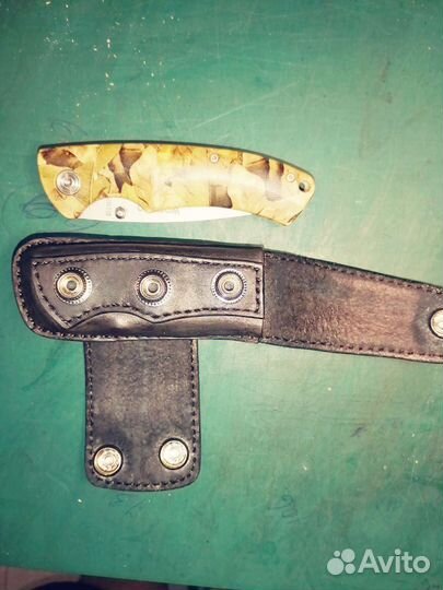 Кожаный чехол для складного ножа