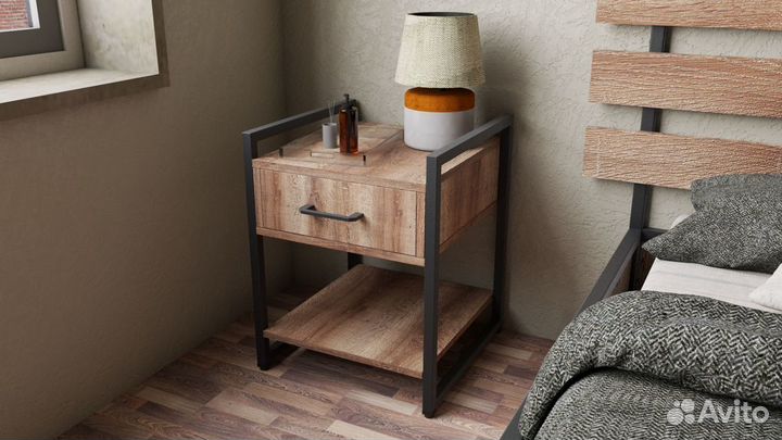 Прикроватная тумба лофт