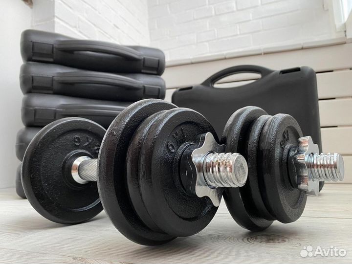 Гантели разборные 2 шт по 10 кг (кейс 20 кг)