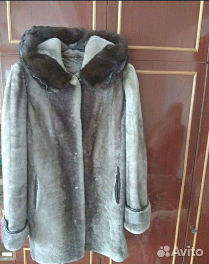 Шуба мутоновая с норкой