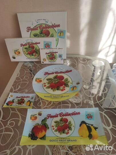 Набор тарелок,подносов Фруктовая коллекция