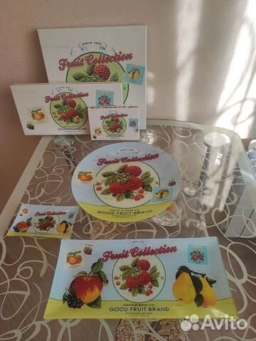 Набор тарелок,подносов Фруктовая коллекция