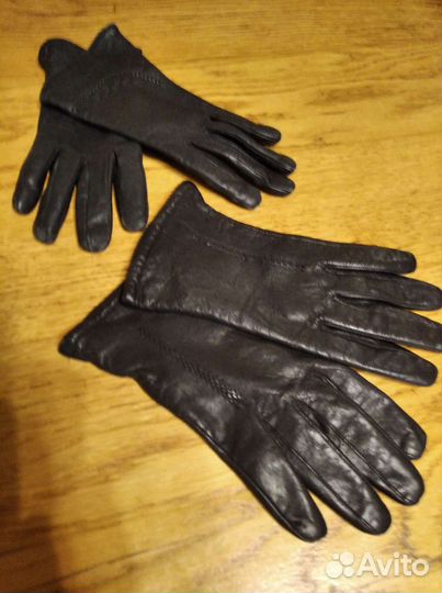 Перчатки женские кожаные