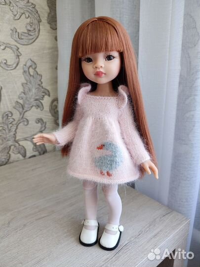 Платье и шапочка для кукол Паола Рейна