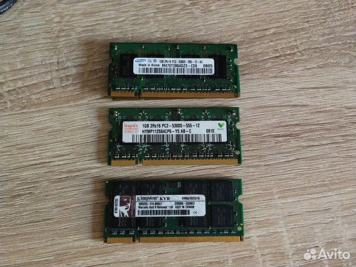 Оперативная память ddr2 для ноутбука 1Gb