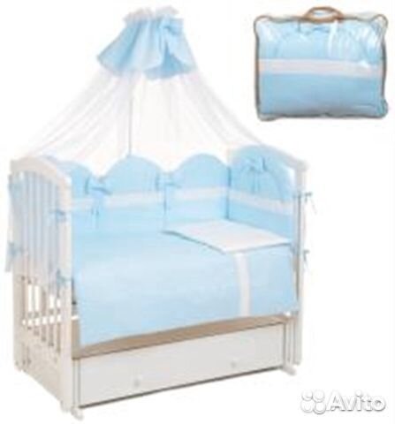 Комплект в кроватку 7-ми предметный Нежные сны гол