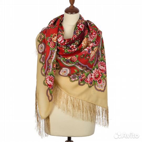 Павловопосадский платок шерсть