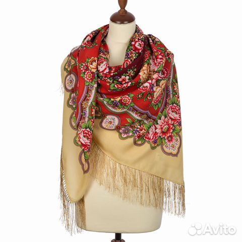 Павловопосадский платок шерсть