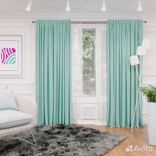 Новый комплект штор 150х265см