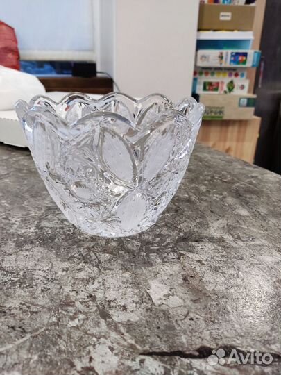 Хрустальная конфетница, сальник, ваза