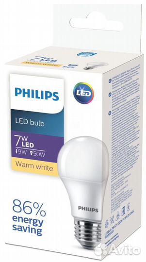 Лампа светодиодная ledbulb LED 7Вт E27 3000K 230V