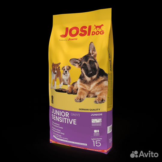 Корм для собак Josera JosiDog Junior Sensitive15кг