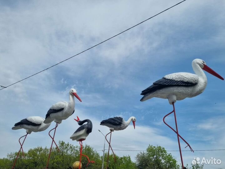 Садовые фигуры аист