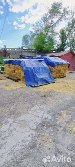 Тюки соломы, сено