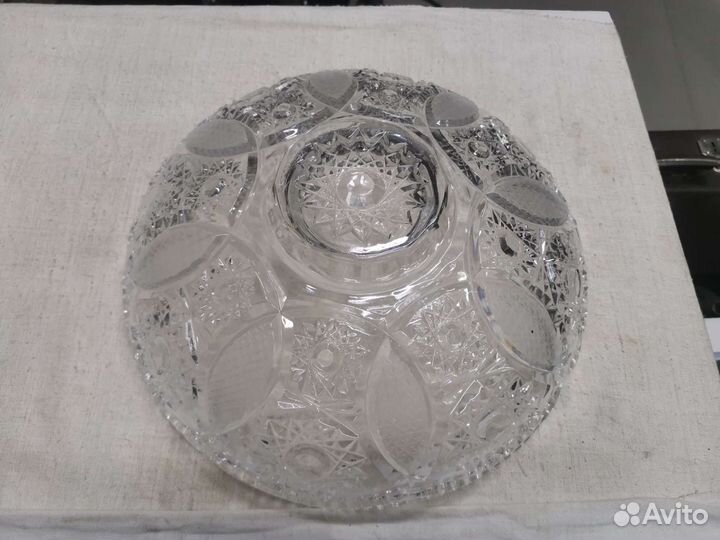 Салатница хрустальная большая СССР (Ч)