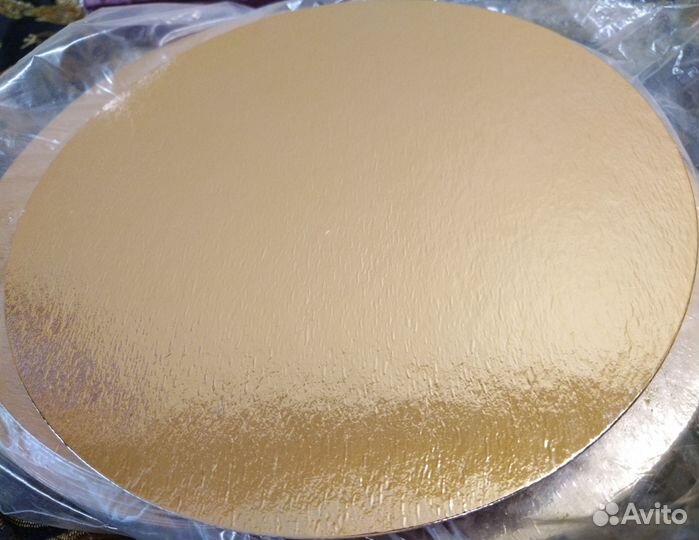 Подложка картонная круглая №22, золото