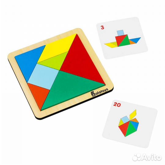 Головоломка Танграм 20 заданий тг01
