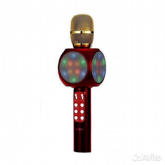 Беспроводной микрофон караоке WS-1816 красный