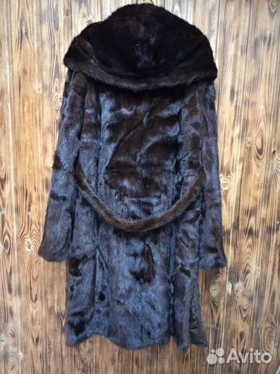 Шуба норковая 42 44 с капюшоном
