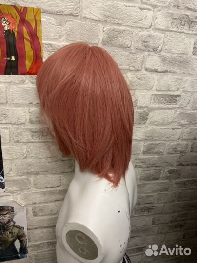 Парик розовый