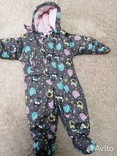 Зимний комбинезон для девочки 68-74