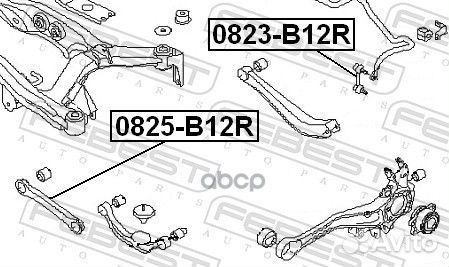 Тяга задняя поперечная 0825B12R Febest